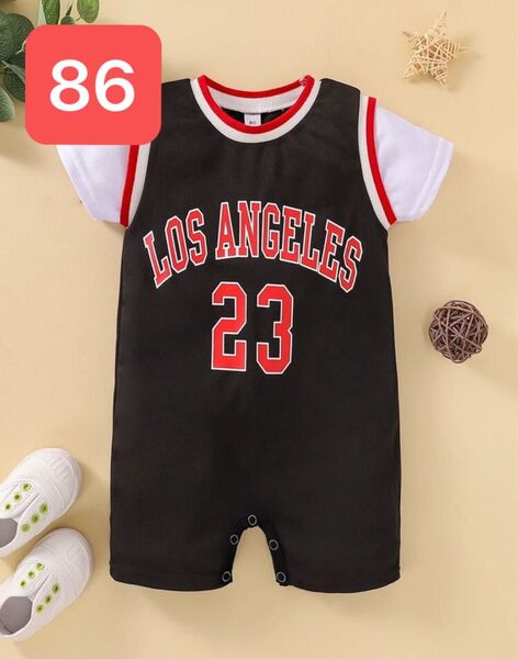SHEIN シーイン ロンパース ベビー 80 90 男の子 子供服 半袖 メッシュ素材 スポーティー 海外