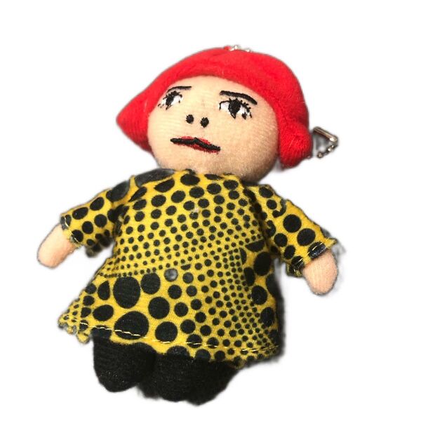 草間彌生 ぬいぐるみマスコット 水玉 かぼちゃ yayoiちゃんキーホルダー