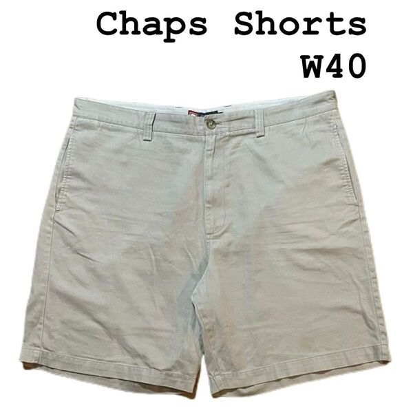 古着 CHAPS チャップス ショートパンツ ショーツ ベージュ W40 ショートパンツ チノショーツ ハーフパンツ ショーツ