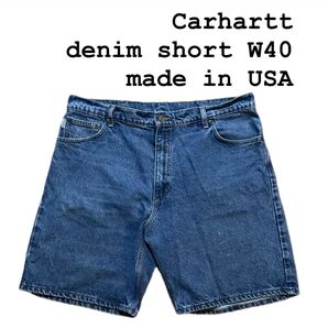 古着 Carhartt カーハート USA製 デニムショーツ W40 ジーンズ ショートパンツ ハーフパンツ