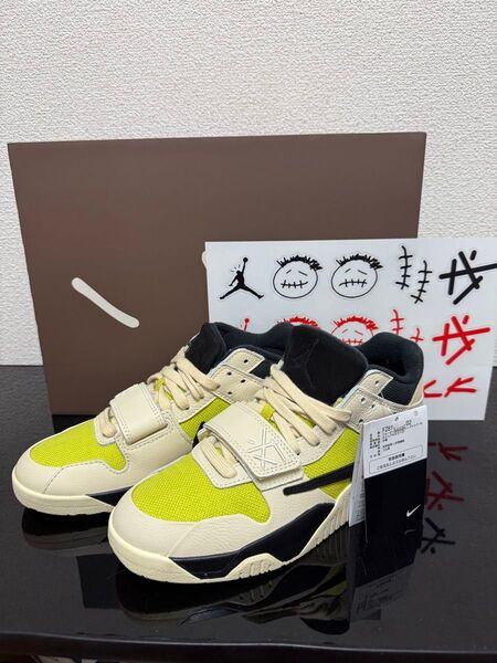 25.5cm TRAVIS SCOTT × JORDAN JUMPMAN JACK TR "BRIGHT CACTUS"
