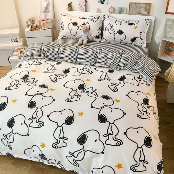掛布団カバー 単品 滑らかな肌触り 四季通用 スヌービ ふとんカバー シングル 布団カバー 抗菌 SNOOPY 通気性 抗菌