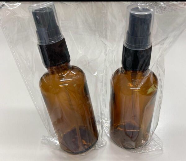 遮光瓶 ガラススプレーボトル 50ml アルコール対応 2個セット
