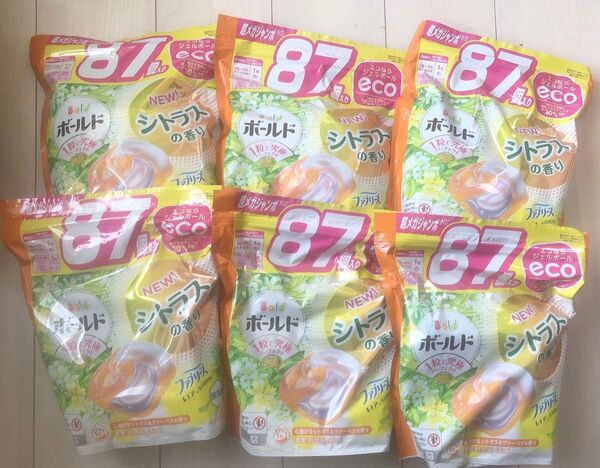 P&G ジャパン ボールド ジェルボール 4in1 シトラス&ヴァーベナ 詰替 87個×6(522個)