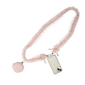 しまむら 辻希美 スマホショルダー フリルショルダーストラップ PINK