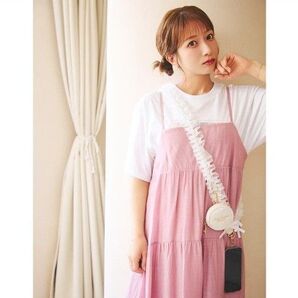 しまむら 辻希美 スマホショルダー フリルショルダーストラップ White