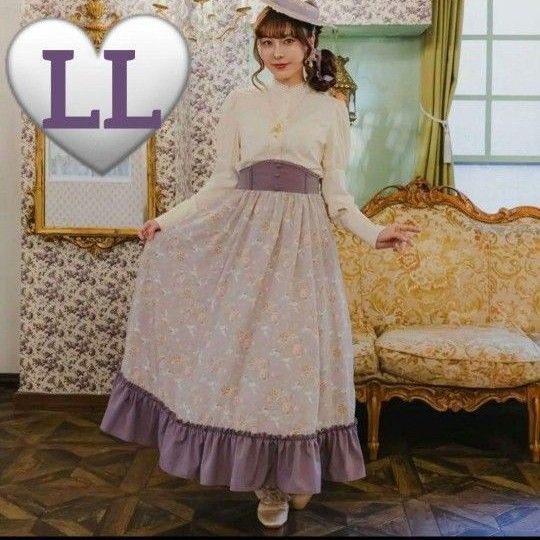 新品タグ付き クラロリ くる実 フレアロングスカート パープル LL