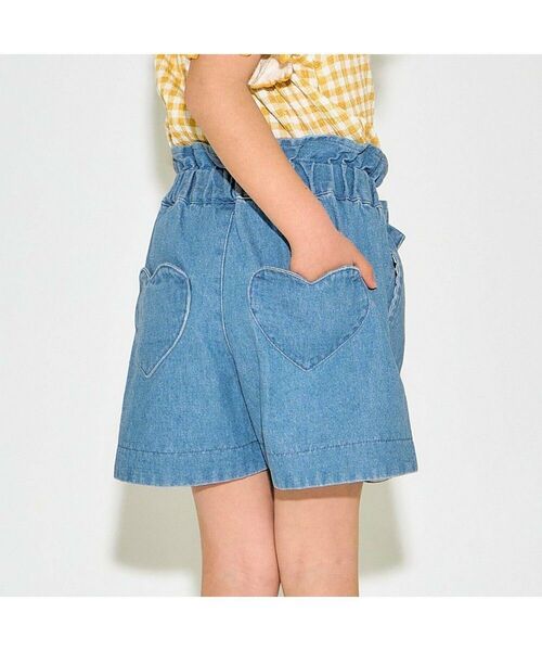 新品 アプレレクール ハートポケットきゅんショートpants ショート丈 デニム 100