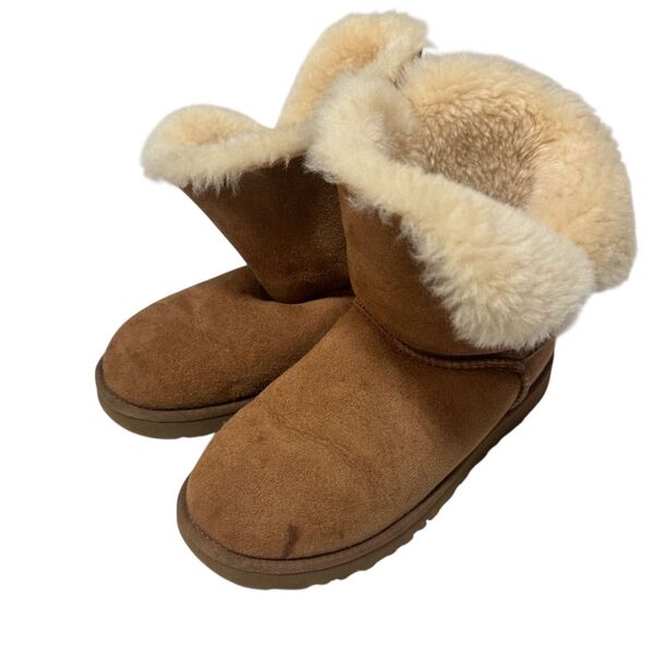 UGG アグ ムートンブーツ BAILEY BUTTON 24cm ショートブーツ ブラウン ブーツ 靴