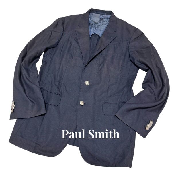 ポールスミス Paul Smith 紺ブレ 銀ボタン テーラードジャケット L ネイビー ジャケット セレモニー ブレザー