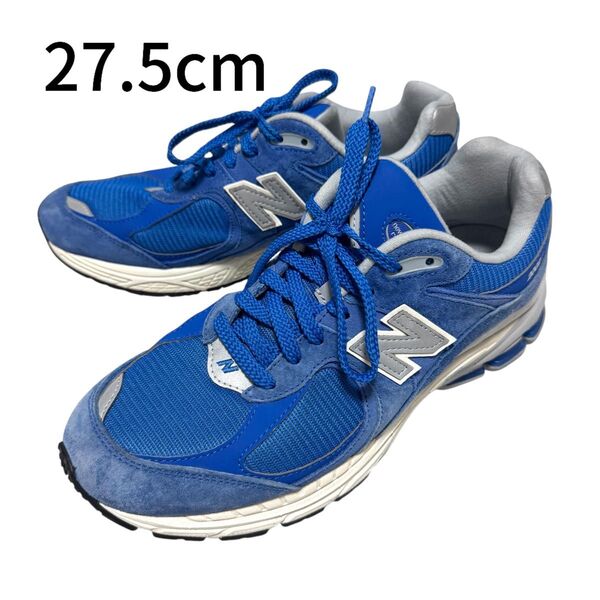 美品 ニューバランス M2002RHU ブルー スニーカー 27.5cm New Balance 青 白 ホワイト シューズ