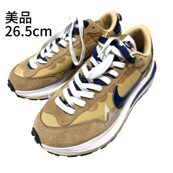 美品 sacai × NIKE サカイ ナイキ コラボ ヴェイパーワッフル VAPORWAFFLE セサミ 26.5cm ベージュ
