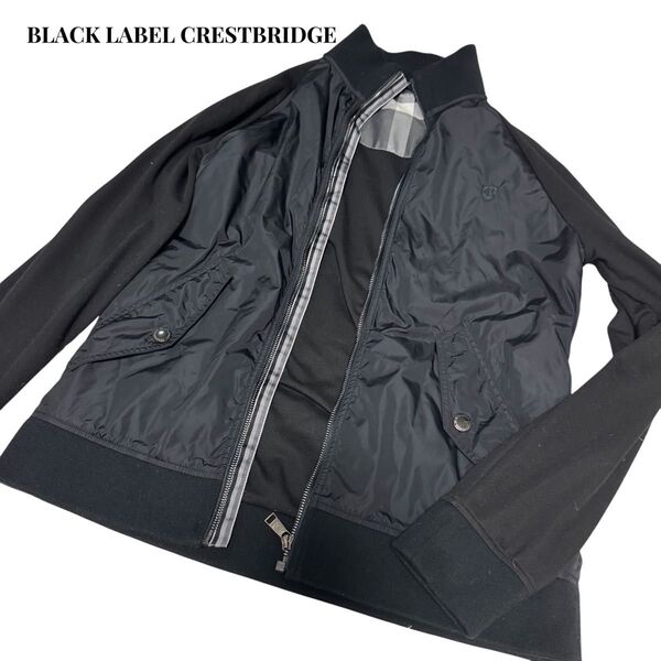 BLACK LABEL CRESTBRIDGE ブラックレーベルクレストブリッジ ナイロンジャケット トラックジャケット 切替 L
