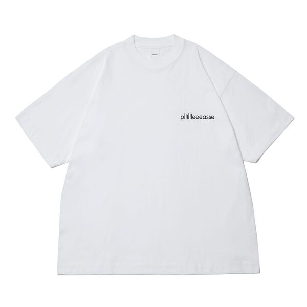plllllleeeasse short sleeve tee 白 ホワイト
