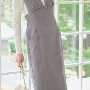 「洗える」美シルエット ジャンパースカート