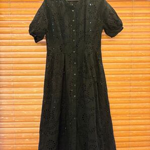 【洗える】カットワークレース ワンピース