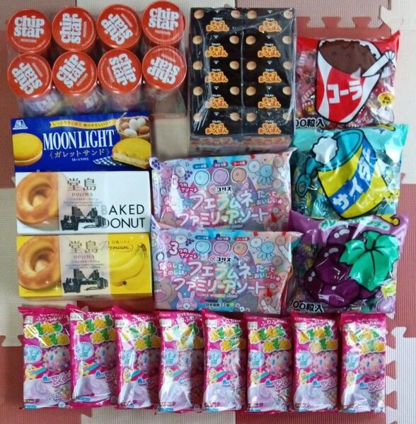 お菓子⑦ お菓子まとめ売り お菓子詰め合わせ チョコあんぱん チップスター ドーナツ ねるねるねるね どんぐりガム フエラムネ