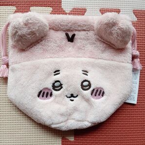【クーポン】 ちいかわ 古本屋 カニ かに ぬいぐるみ巾着 フェイス巾着 巾着 巾着袋 小物入れ