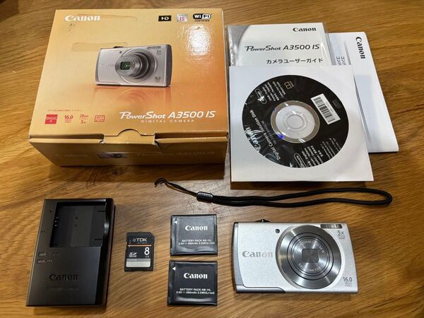 美品 Canon PowerShot A3500 IS シルバー デジカメ キヤノン コンパクトデジタルカメラ Wi-Fi