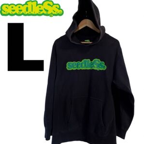 seedleSs シードレスプルオーバーパーカー "COOP PULLOVER HOODY 12oz" フーディBLACK