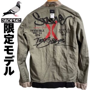 STAPLE × INVISIBLE STORE 限定コラボジャケット ステイプル インビジブルストア ミリタリージャケット