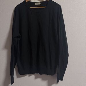 NUMBERTEE パイル地ラグランスウェットトレーナーサイズXL ブラック 無地