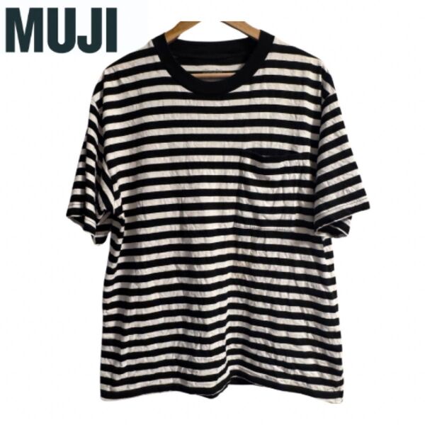 無印良品 ボーダーTシャツ 半袖 カットソー クルーネック MUJI