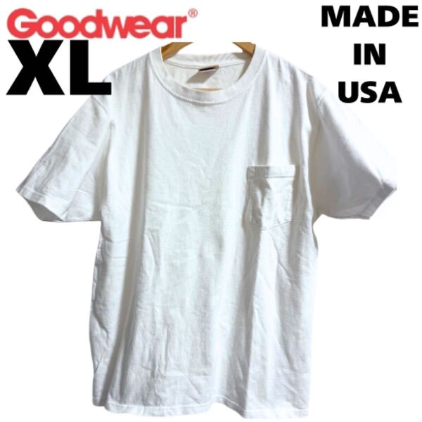 GOODWEAR グッドウェア ポケットTシャツ 半袖 メンズ レディース トップス クルーネック 無地アメリカ製