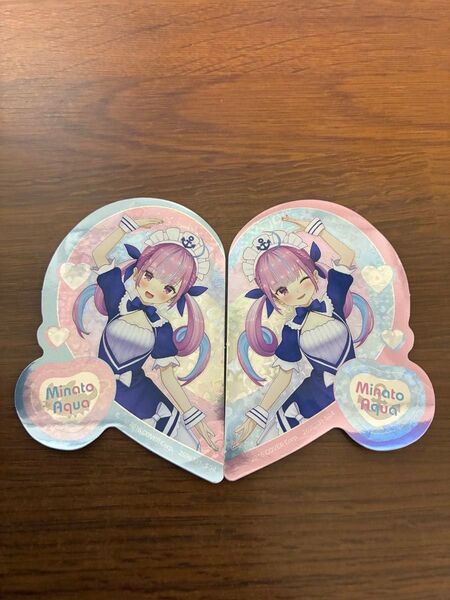 hololive ホロライブ キラステッカーセット 左右セット 湊あくあ