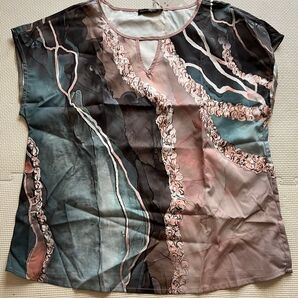 theory luxe カットソー ピンク グリーン グレー 38 新品
