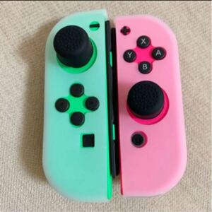 Switchジョイコンカバー スケルトン 透明 グリップつき