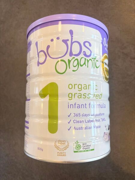 bubs organic バブス オーガニック 粉ミルク 牛 step1