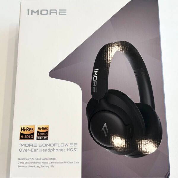 ヘッドホン ハイレゾ ワイヤレス ブラック 1MORE SonoFlow SE HQ31 ノイズキャンセリング 外音取り込み