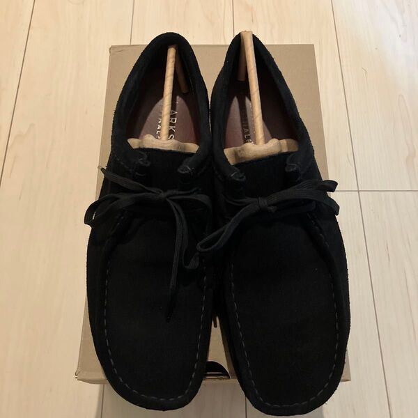 美品 CLARKS Wallabee GTX クラークス ゴアテックワラローファーゴアテックス ブラックスエード ス 27.5cm
