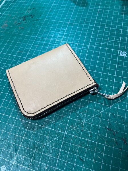 No.21 L字ファスナー財布 ヌメ革 牛本革 ハンドメイド 財布