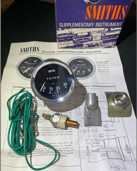 BMC MINI ローバーミニ 60年代 SMITHS社製 水温計キット(デッドストック)
