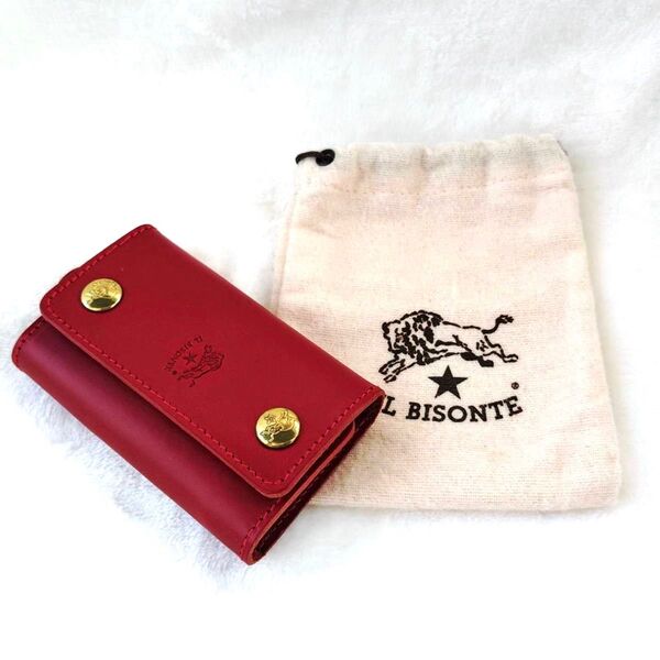 IL BISONTE イルビゾンテ キーケース 6連 キーリング レッド