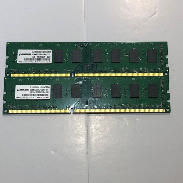 DDR3-1600 8GBx2枚 合計16GB 動作確認済み デスクトップ用