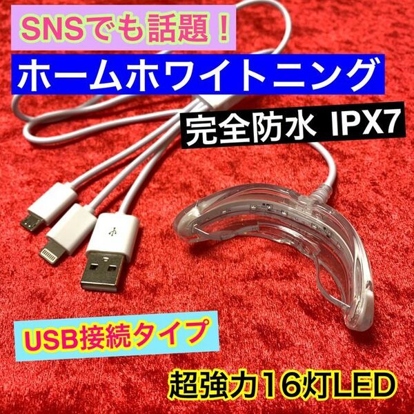 【USB接続】16灯式LED 歯科ホームホワイトニング/セルフホワイトニング