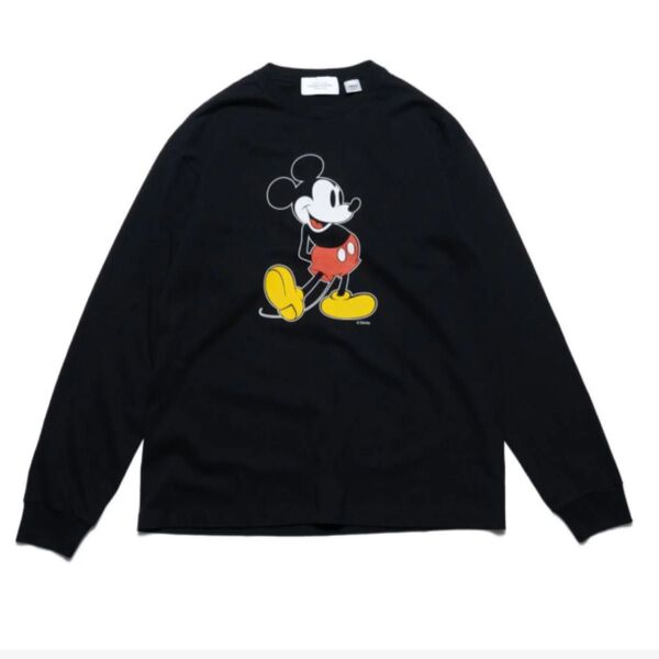 Unused× Disney Micky print long sleeve tee ディズニー ミッキーマウス ロンt シャツ