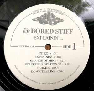 激レア 1995 Bored Stiff / Explainin'... 初版 Original US LP Hella Records HER-1001 ボレド ステフ ベイエリア アングラ 絶版
