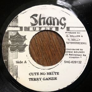 レア 1992 Terry Ganzie / Cute No Brute テリー ガンジー Original Jamaica 7 Shang Muzik SHG-629132 オリジナル ジャマイカ盤 絶版