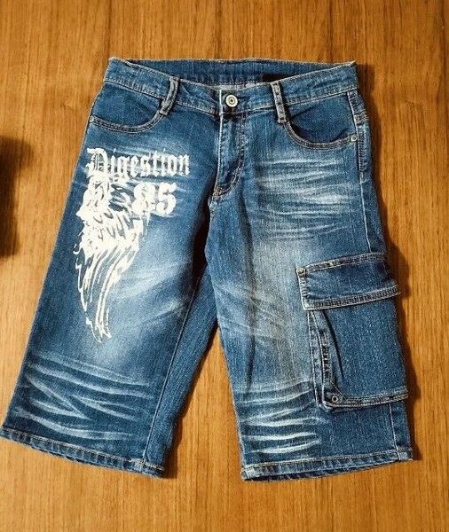 トップバリュ デニムハーフパンツ 半ズボン 150cm