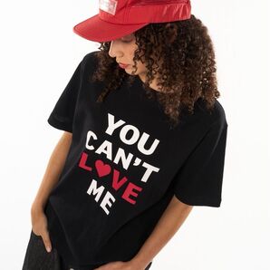 wish for ever LOGO PICHI & TIGHT SHORT TEE / Tシャツ M ブラック