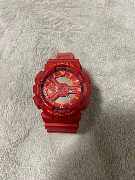 ジャンク品 G-SHOCK CASIO プロテクション 腕時計 赤 レッド