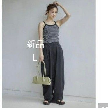 新品 田中里奈 しまむら コクーンパンツ ブラック L