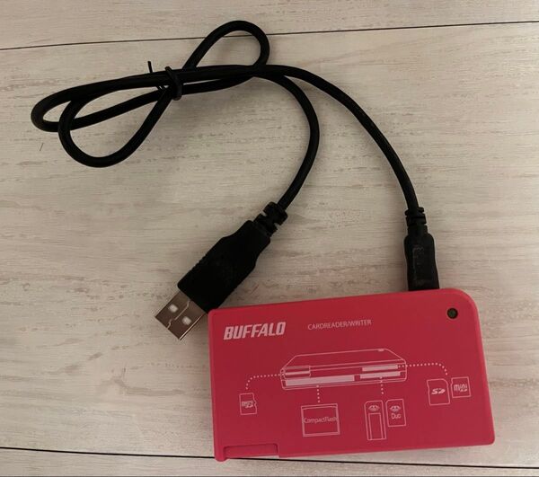 BUFFALO カードリーダー/ライター レッド