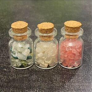 天然石 パワーストーン 小瓶 セット まとめ売り チェリークウォーツ ムーンストーン