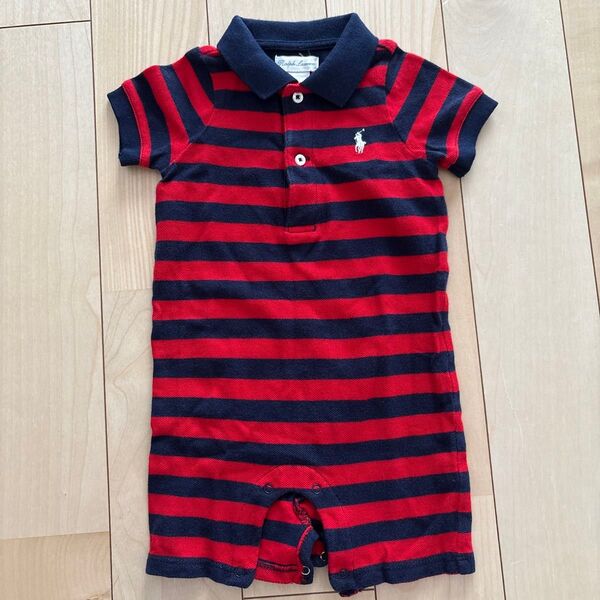 Ralph Lauren ベビー服 ボーダー柄ロンパース 9M