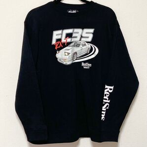 しまむら 頭文字D ルームウェア 裏起毛スウェット 上着 Lサイズ ロンT 黒 トレーナー 長袖Tシャツ ロンT